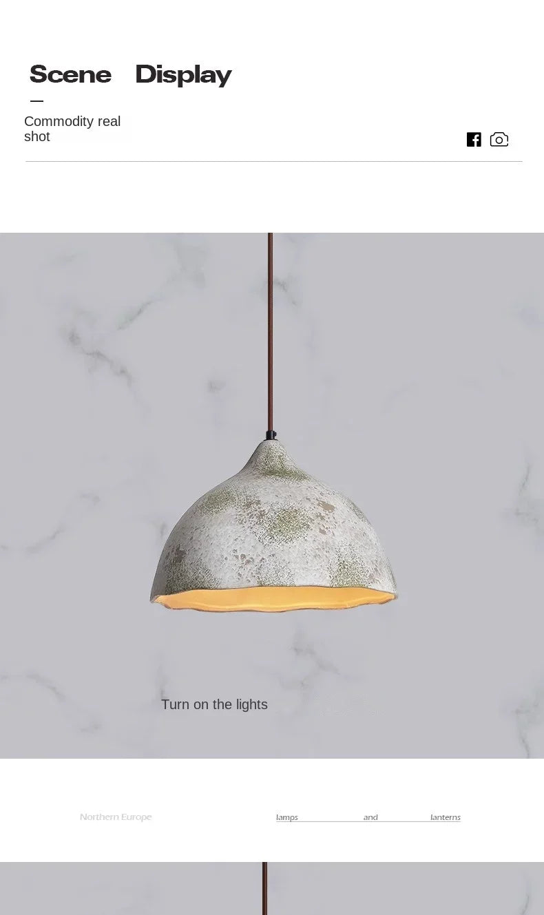 Classical Ceramic Pendant Light Coffee Shop Light Shop Lighting Tea Room Bar Table Lamp Retro LED Wooden Small Chandelier