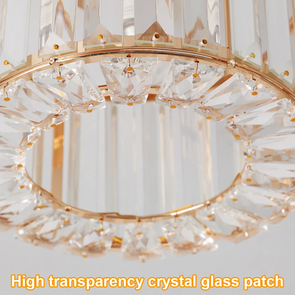 Modern Crystal Ceiling Light Flush Mount Ceiling Chandeliers Lamp LED Bedroom Corridor Entrance Lighting Fixtures E27 Gold Black