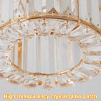 Modern Crystal Ceiling Light Flush Mount Ceiling Chandeliers Lamp LED Bedroom Corridor Entrance Lighting Fixtures E27 Gold Black