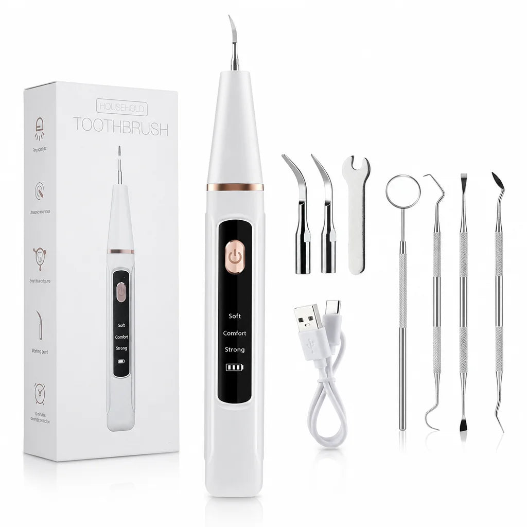 Electric Ultrasonic Teeth Tartar Cleaner Dental Scaler Tool for Oral Care Teeth Whitening Stain & Plaque Removal