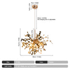 Led Firework Gold Chandelier Modern Pendant Light Ceiling Lamp Dining Room Kitchen Island Nordic Luminaire Home Decor Fixture