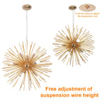 Led Firework Gold Chandelier Modern Pendant Light Ceiling Lamp Dining Room Kitchen Island Nordic Luminaire Home Decor Fixture