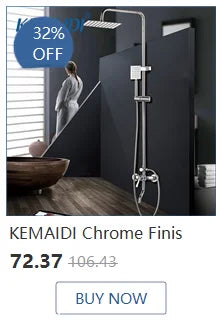 KEMAIDI Shower Panel Bathroom Shower Tower w/ LED Rainfall Waterfall Shower Head Body Massage Jet Shower Tub Spout Shower Column
