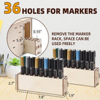 OPHIR Wood Paint Rack with Marker Pen Storage Rack Artist Supply Paint Rack Stand for Miniature Model Paint Acrylic Paint MG062