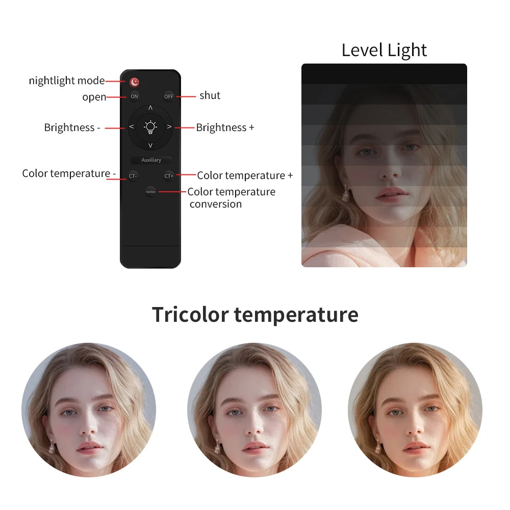 SH Upgrade 18inch Ring Light  Selfie LED Video Lamp With Tripod Stand Phone Clip For YouTube Live Light Photo Photography Studio