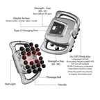 24-Head Fascia Gun 9 Modes High Frequency Vibration Body Massage Gun Back Neck Shoulder Waist Massager Muscle Masajeador