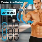 Adjustable Spring Twister Arm Exerciser Resistance Bar 20-50kg for Arm Chest Home Workout Fitness Equipment