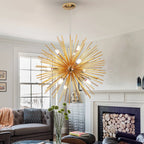 Led Firework Gold Chandelier Modern Pendant Light Ceiling Lamp Dining Room Kitchen Island Nordic Luminaire Home Decor Fixture