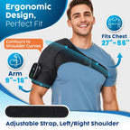 Electric Heating Shoulder Massager Vibration Massage Shoulder Steamer Brace Support Belt Knee Shoulder Muscle Relaxer Heated Pad