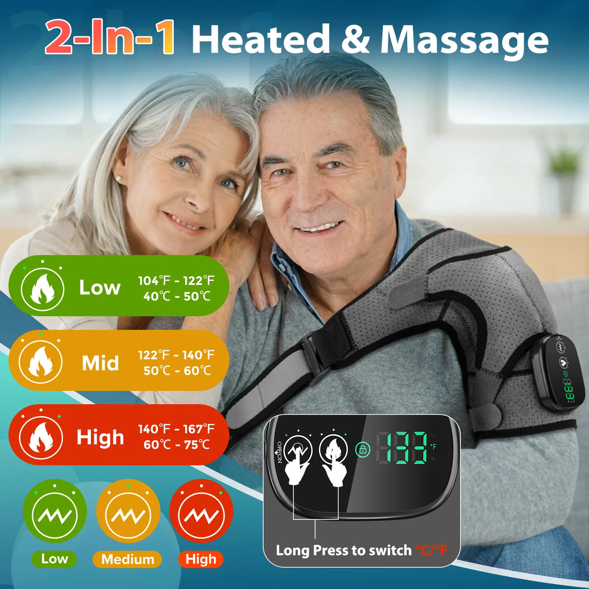 Electric Heating Shoulder Massager Vibration Massage Shoulder Steamer Brace Support Belt Knee Shoulder Muscle Relaxer Heated Pad