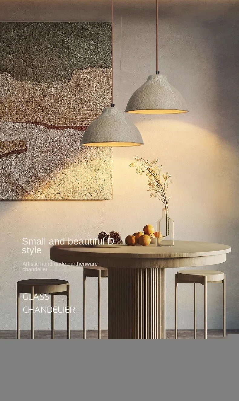 Classical Ceramic Pendant Light Coffee Shop Light Shop Lighting Tea Room Bar Table Lamp Retro LED Wooden Small Chandelier
