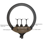 SH Upgrade 18inch Ring Light  Selfie LED Video Lamp With Tripod Stand Phone Clip For YouTube Live Light Photo Photography Studio