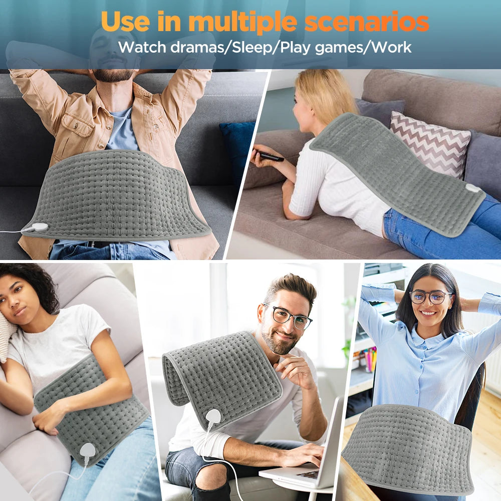 Electric Heating Pad 30*60cm Multifunctional Heating Blanket Cushion 9&10 Levels Temperature Body Back Warmer For Home Office
