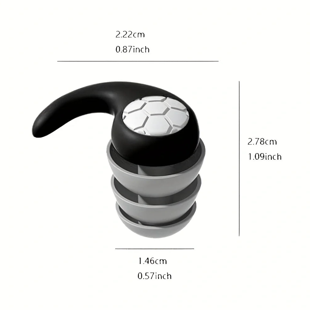 Silicone Noise Cancelling Earplugs Noise Filter Sleep Swimming Waterproof Three Layer Mute Earplugs