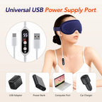 Electric Eye Massager Hot Compress Stress Relief Heating Vibration Massage Connect Music Relax Foldable Eye Care Smart Glasses