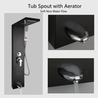 KEMAIDI Shower Panel Bathroom Shower Tower w/ LED Rainfall Waterfall Shower Head Body Massage Jet Shower Tub Spout Shower Column