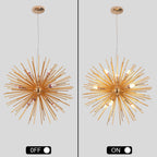 Led Firework Gold Chandelier Modern Pendant Light Ceiling Lamp Dining Room Kitchen Island Nordic Luminaire Home Decor Fixture