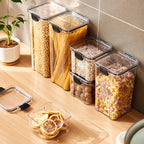 Sealed Jars Kitchen Grain Storage Organizer Large Tank Plastic Moisture-proof Storage Box Household Seasoning Jars Set 2030