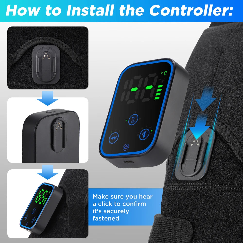 Electric Heating Shoulder Massager Vibration Massage Shoulder Steamer Brace Support Belt Knee Shoulder Muscle Relaxer Heated Pad