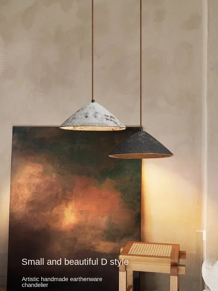 Classical Ceramic Pendant Light Coffee Shop Light Shop Lighting Tea Room Bar Table Lamp Retro LED Wooden Small Chandelier