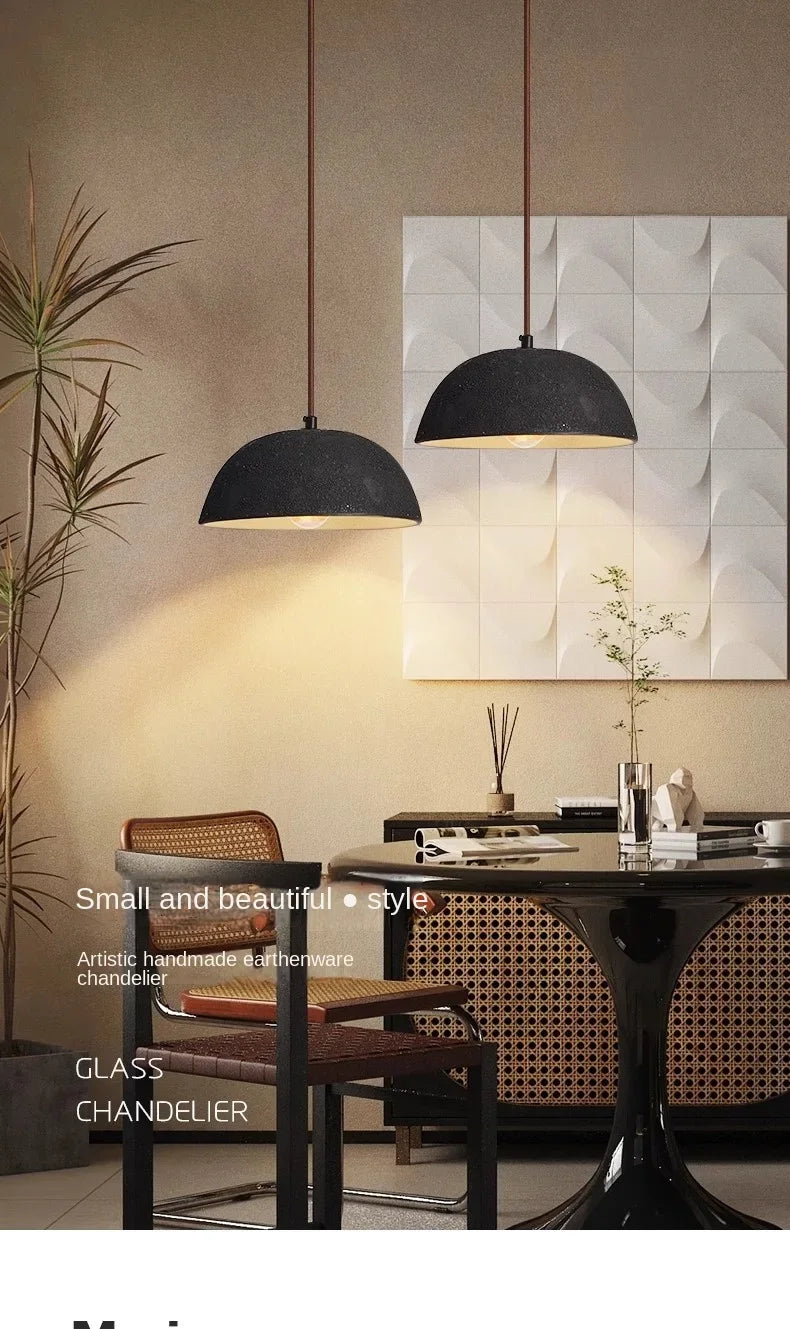 Classical Ceramic Pendant Light Coffee Shop Light Shop Lighting Tea Room Bar Table Lamp Retro LED Wooden Small Chandelier