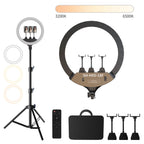 SH Upgrade 18inch Ring Light  Selfie LED Video Lamp With Tripod Stand Phone Clip For YouTube Live Light Photo Photography Studio