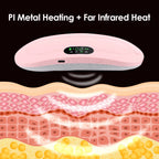 Electric Period Cramp Relief Massager Vibrating Heating Pad for Menstrual Pain Waist Stomach Abdominal Warm Palace Belt