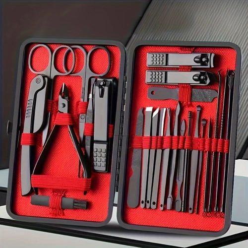 24 Pcs Manicure Set, Professional Pedicure Set, Personal Care Nail Kit, Toenail Clipper Cutters For Men And Women Nail Trimmer