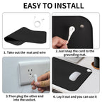 5 Sizes Large Earthing Mat Grounding Pad for Pain Relief Better Sleep Reduced Anxiety Body Massager Earth Connected Wellness