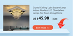 Modern Crystal Ceiling Light Flush Mount Ceiling Chandeliers Lamp LED Bedroom Corridor Entrance Lighting Fixtures E27 Gold Black
